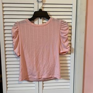 SO Pink Puffy Sleeved Blouse